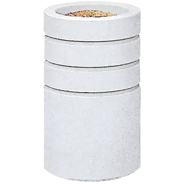 concrete cigarette receptacle Wausau Tile TF2091 for Round Trash Can Round Concrete Ashtray with Stainless