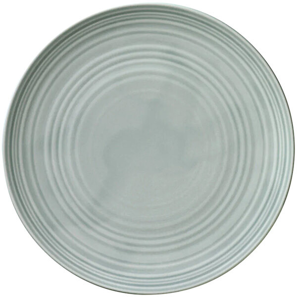 A Bauscher porcelain flat coupe plate with a circular pattern on the surface.