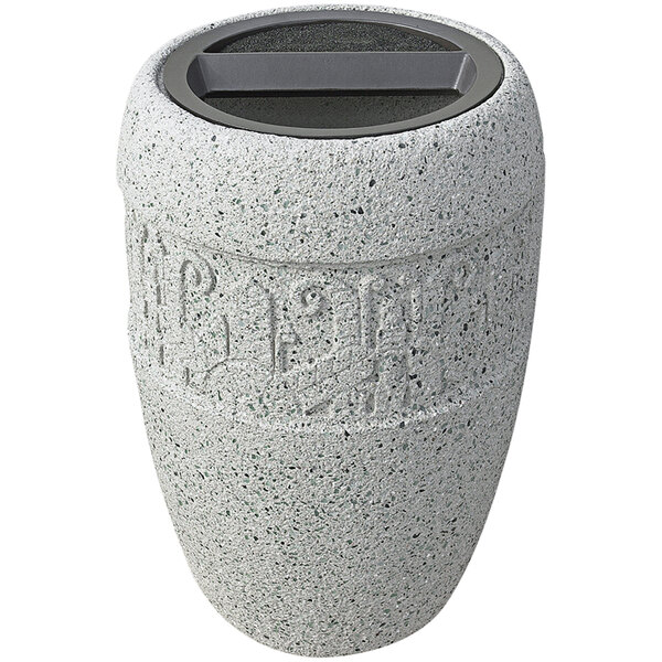 concrete cigarette receptacle Wausau Tile Westlake Ash-n-Trash TF2059 6 Gallon Round Concrete Cigarette  Receptacle
