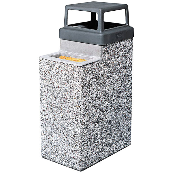 cigarette waste container Smokers Receptacle - Butt Receptacle gauge steel construction includes a rust Justrite Cigarette Receptacle, Gray, 4.5