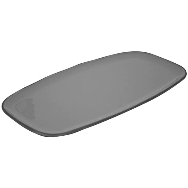 A Dalebrook rectangular gray melamine plate.