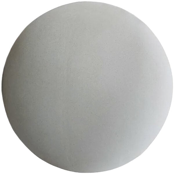 A white concrete sphere on a white background.