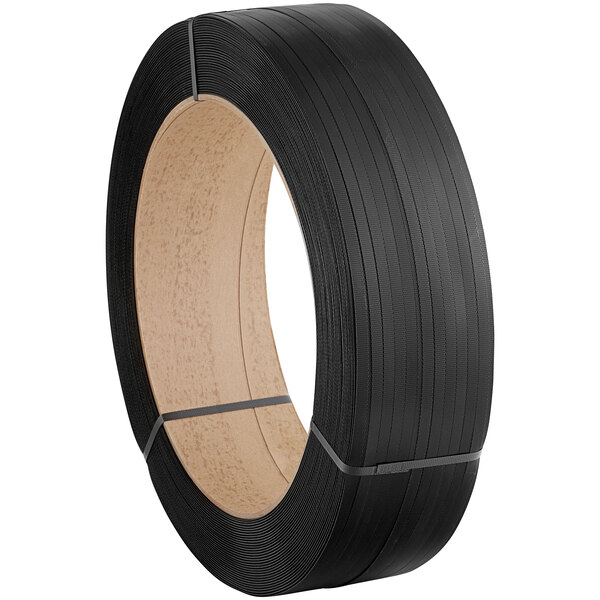 1/2" x 7200' 024" 500 lb. 16" x 6" Core Black Polypropylene Hand