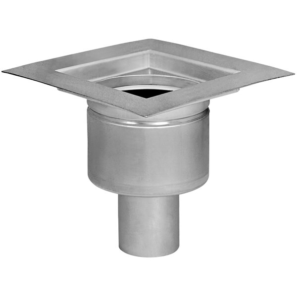 Josam 45634 Stainless Steel Liner for Square 12" Top x 6" Deep Floor Sinks with 4" Outlet