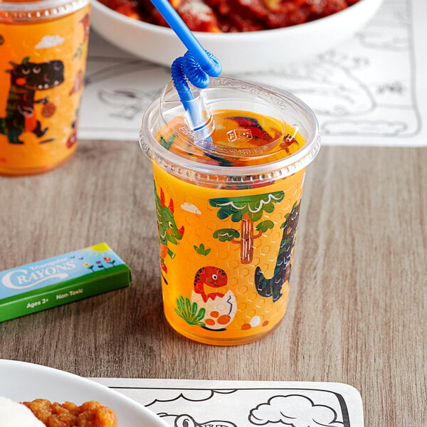  yirenbang High-Value Smart Children's Thermos Cup Student Water  Cup Cute Cartoon with Cup Sleeve Children's Pot Straw net red Cup(Little  Dinosaur(Without Pocket),550ml) : Toys & Games