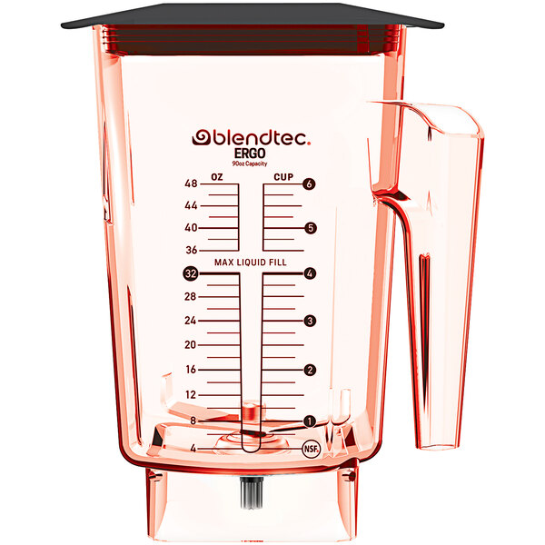 Blendtec WildSide+ Ergo 4063768 90 oz. Red Jar with Red Hard Lid