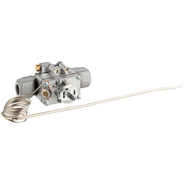 A Robertshaw 4200-50H thermostat with a wire attached to a gas valve.