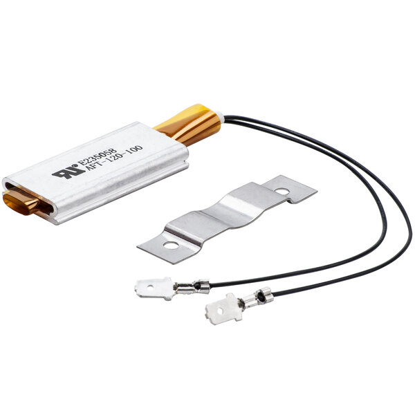 An Avantco Warmer Plate Heating Element, a white rectangular metal device with wires.