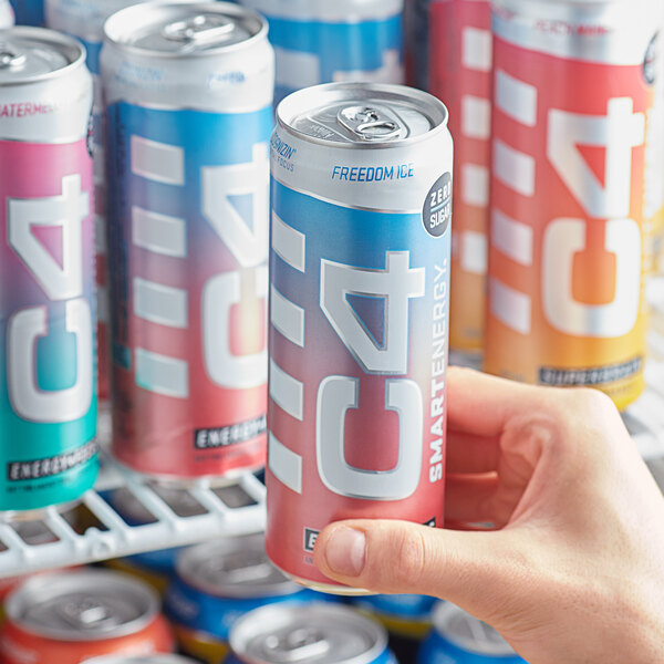 C4 SMART Energy Freedom Ice Energy Drink 12 fl. oz. Can 12/Case