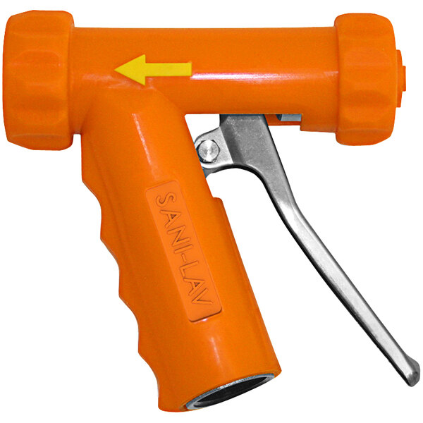 SaniLav N1SS Orange Stainless Steel Insulated Spray Nozzle with