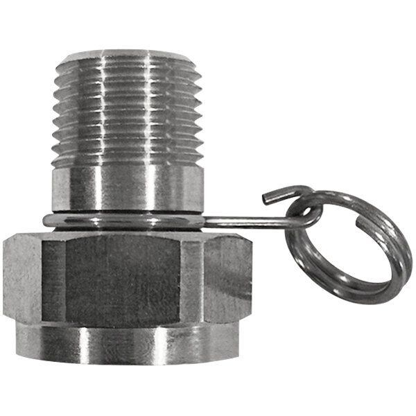 SaniLav N13S Stainless Steel NonSwivel Hose Adapter with 3/4" FGHT