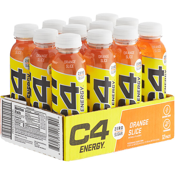 C4 Energy Orange Slice Energy Drink 12 fl. oz. Bottle 12/Case