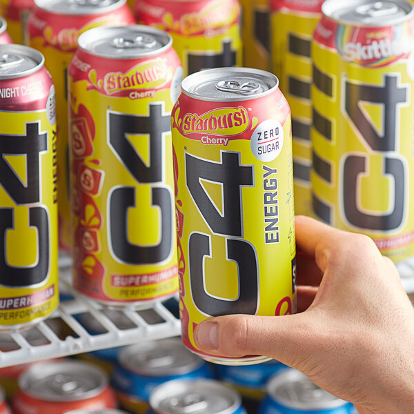 C4 Energy Cherry Starburst Energy Drink 16 fl. oz. Can 12/Case