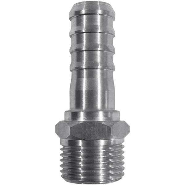 SaniLav H21S Stainless Steel NonSwivel Hose Adapter with 3/4" Hose