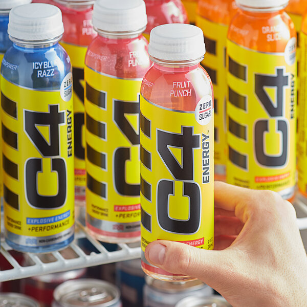 C4 Energy Fruit Punch Energy Drink 12 fl. oz. Bottle 12/Case