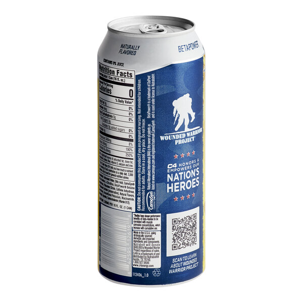 C4 Energy Mango Foxtrot Wounded Warrior Energy Drink 16 fl. oz. Can