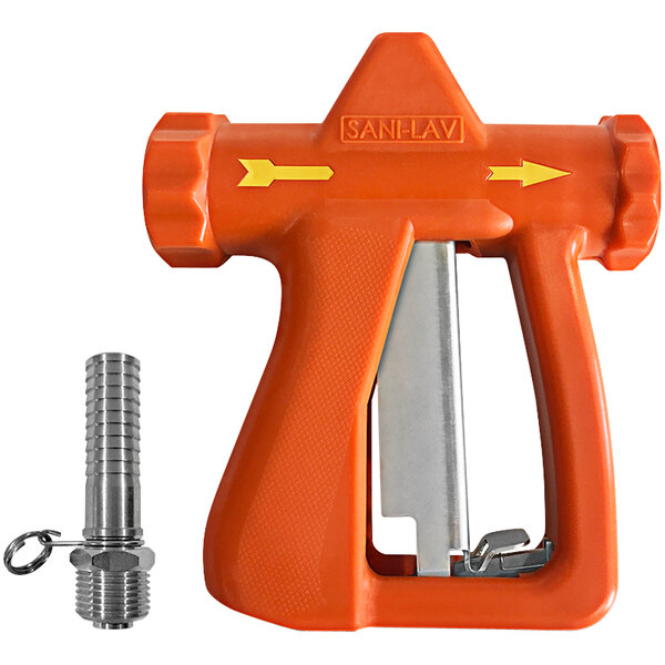 SaniLav NP1 Orange Stainless Steel Insulated Spray Nozzle with