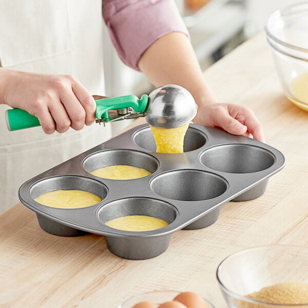 Choice 24 Cup 3.5 oz. Non-Stick Carbon Steel Muffin / Cupcake Pan - 21 1/2  x 15 1/2