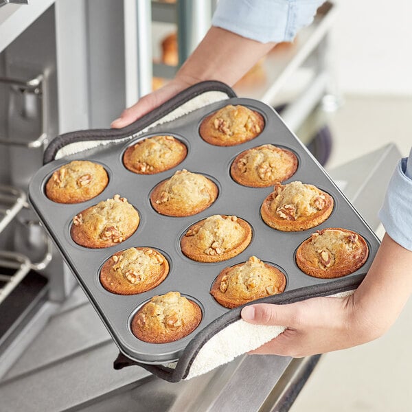 11 x 7-inch MUFFIN CUPCAKE PAN 18/0-gauge Commercial Stainless Steel.