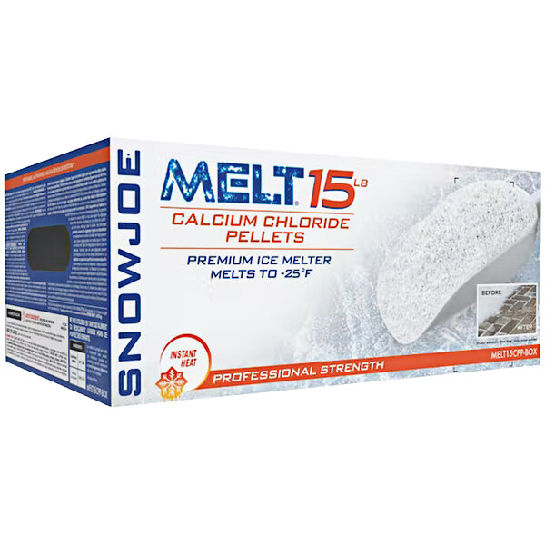 Snow Joe MELT15CPPBOX 94 Pure Calcium Chloride Ice Melt Pellets 15 lb.