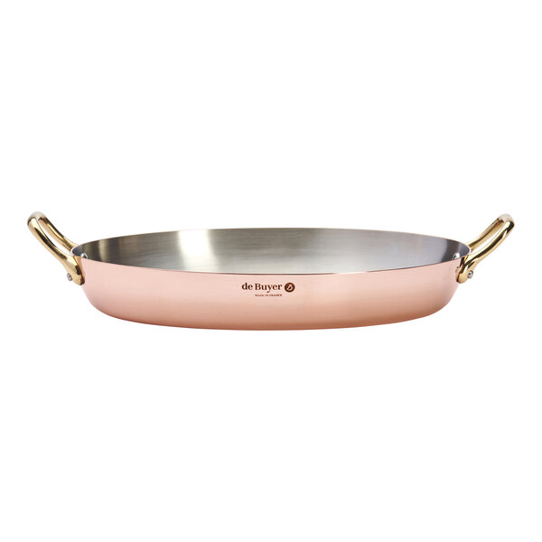 de Buyer InoCuivre Service 14 3/16" Copper Au Gratin Pan 6451.36