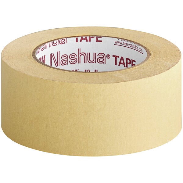 A roll of Nashua natural masking tape with red and white text.