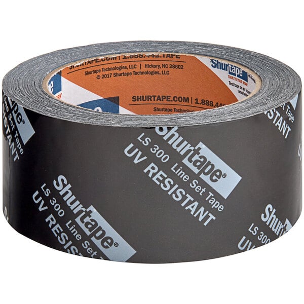 Shurtape LS 300 1 7/8 x 60 Yards Black Printed UV-Resistant Line Set Tape