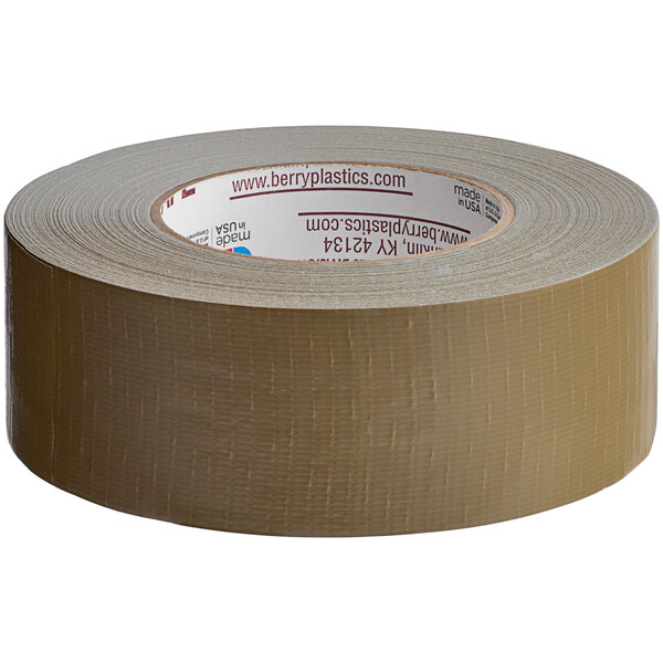 A roll of Nashua Olive Duct Tape with a white label.
