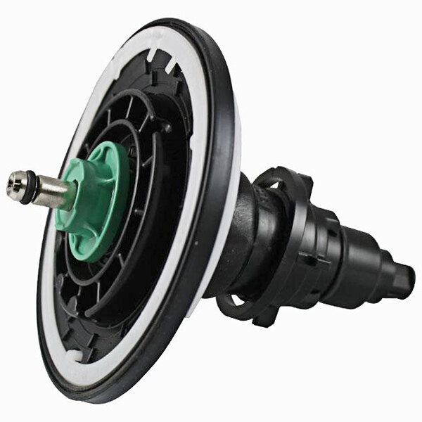 A black and white circular diaphragm kit with a green center.