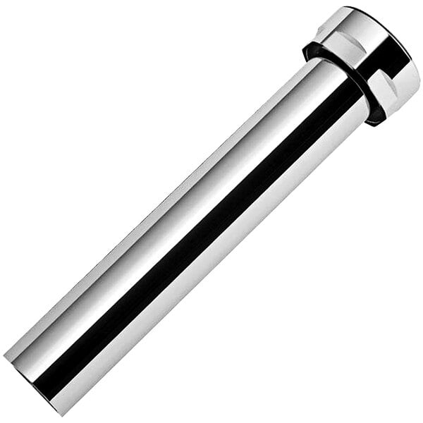 A chrome metal Sloan vacuum breaker tube with a long handle.