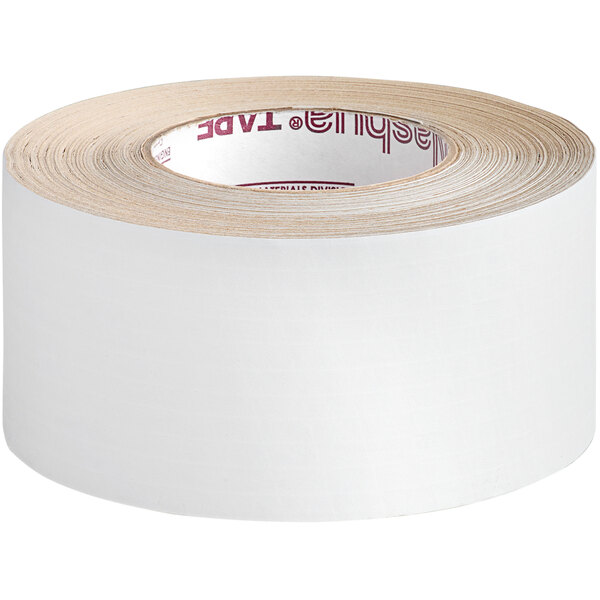 A roll of Nashua white jacketing insulation tape with red text.