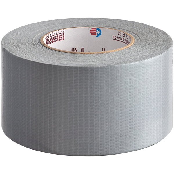 A roll of Nashua silver duct tape with a white background.