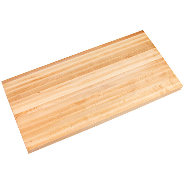 John Boos & Co KCT7225V 72" x 25" Hard Rock Maple Wooden Kitchen Countertop with Varnique Finish