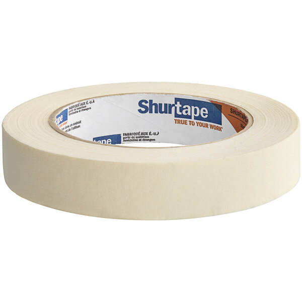 A roll of white Shurtape masking tape.