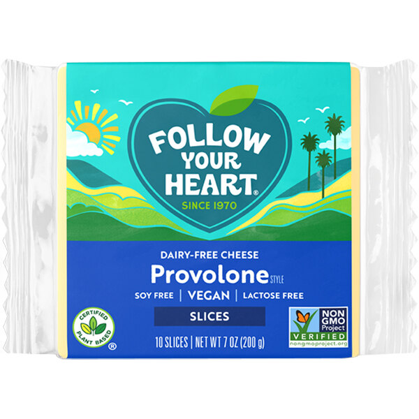 Follow Your Heart DairyFree Vegan Sliced Provolone Cheese 7 oz. 12/Case