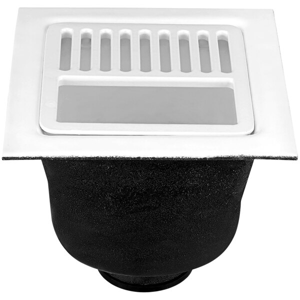 Zurn Elkay FD2376-PO3-H 12" x 12" Cast Iron Floor Sink with 1/2 Grate