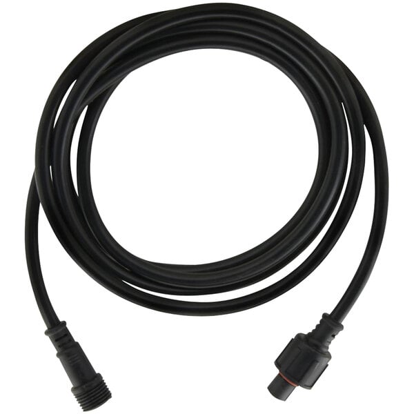 A black cable with a black end.