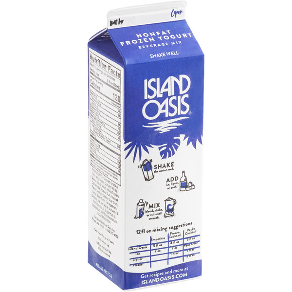 Island Oasis Nonfat Pasteurized Yogurt Frozen Beverage Mix 32 fl. oz