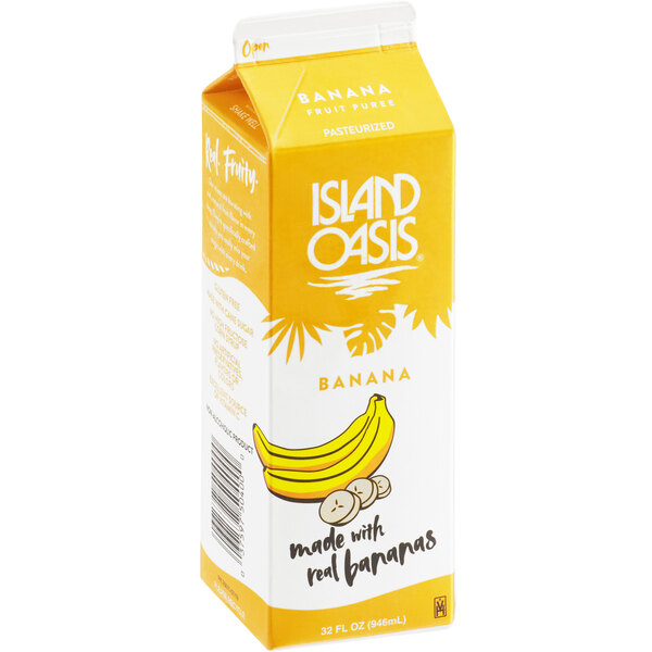 Island Oasis Banana Frozen Beverage Mix 32 fl. oz. 12/Case
