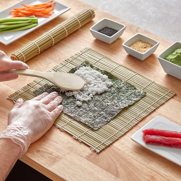 Emperor's Select Sushi Making Kit with Bamboo Rice Paddle and (2) 12 x 12 Bamboo  Sushi Mats