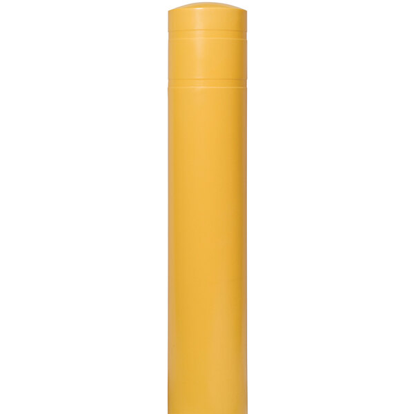 A yellow cylinder with a white cap.