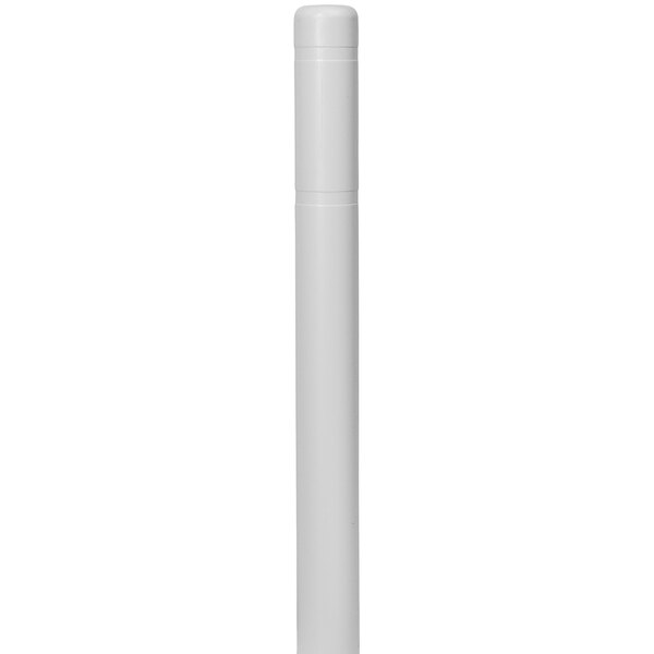 A white cylindrical object with a black top.