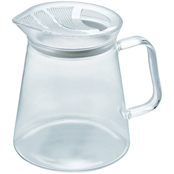 Hario 15 oz. Clear Glass Conical Teapot with Tritan™ Infuser FNC45T