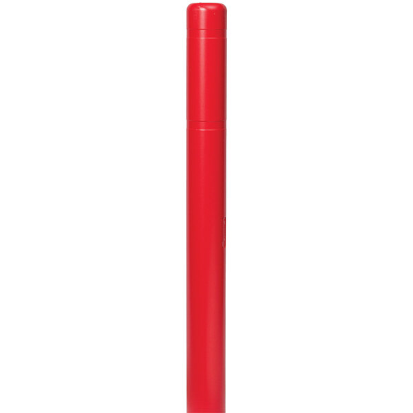 A red Innoplast BollardGard bollard cover with a red cap on a white background.