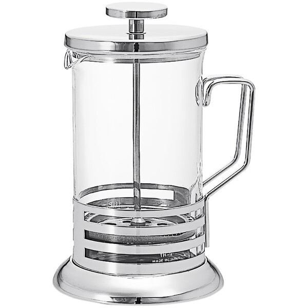 Hario Harior Bright 20 oz. Stainless Steel and Glass French Press THJ4HSV