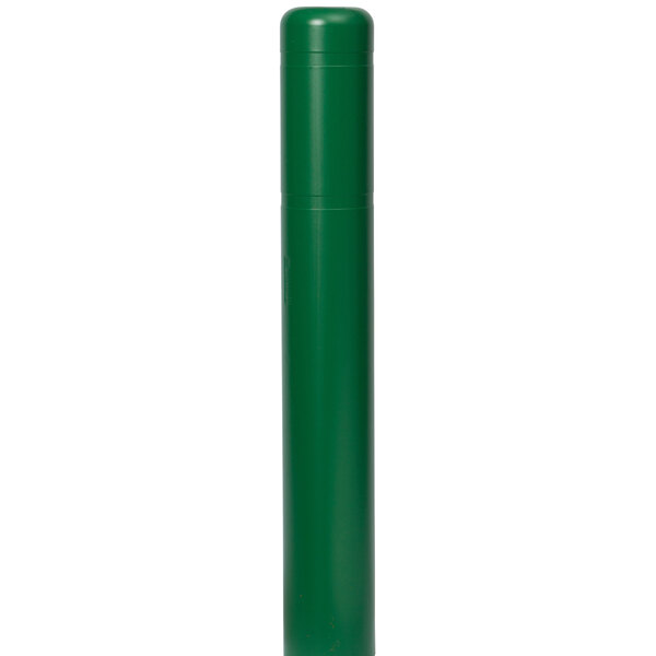 A green cylindrical object with a white cap.