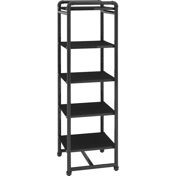 Econoco 18" x 18" x 60" IndustrialStyle Retail Display with 5 Black Shelves