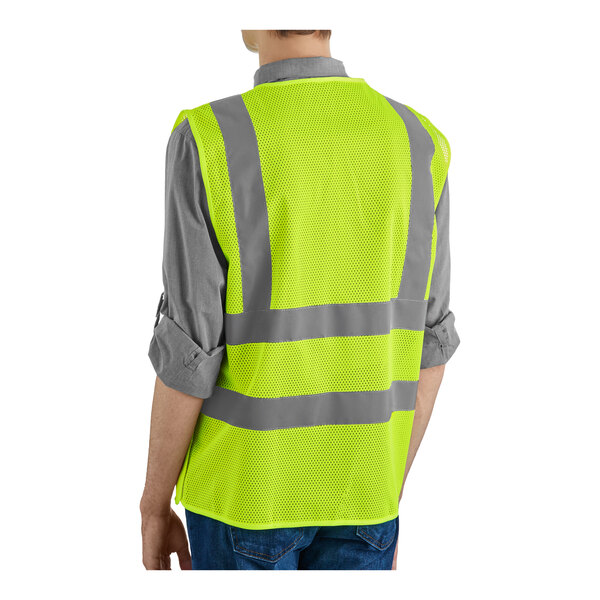 Lavex Class 2 Lime High Visibility 5-Point Breakaway Safety Vest with ...