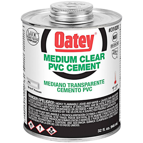 Oatey 31020 32 oz. PVC Medium Clear Cement