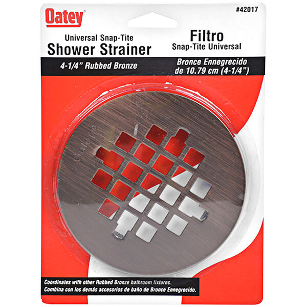 Oatey SnapTite 42017 4 1/4" Shower Drain Strainer with Rubbed Bronze